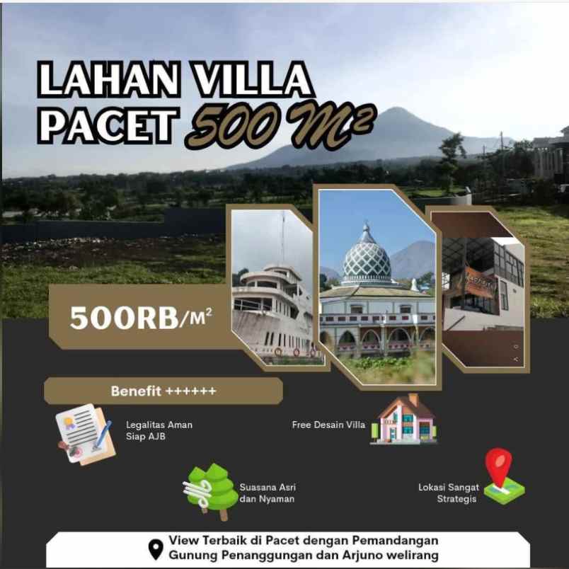 tanah besar villa pacet 5 menit dari pacet mini park
