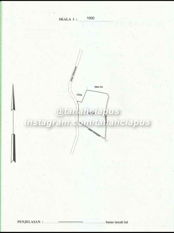 tanah jl swadaya tamansari kec