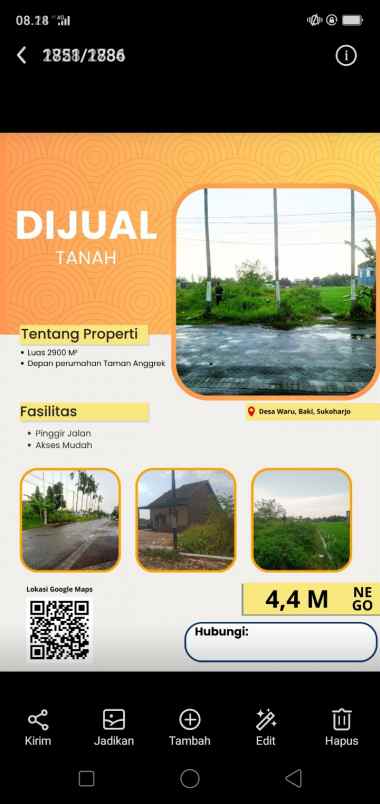 tanah murah jual lewat lelang