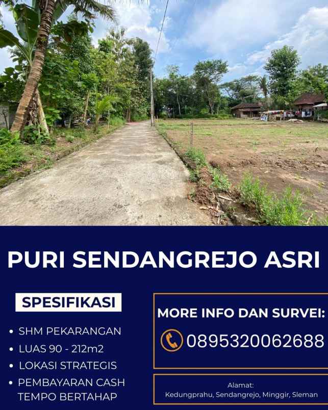 tanah pekarangan 112 di sleman barat lokasi strategis