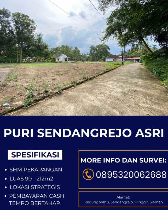 tanah pekarangan 112 di sleman barat lokasi strategis