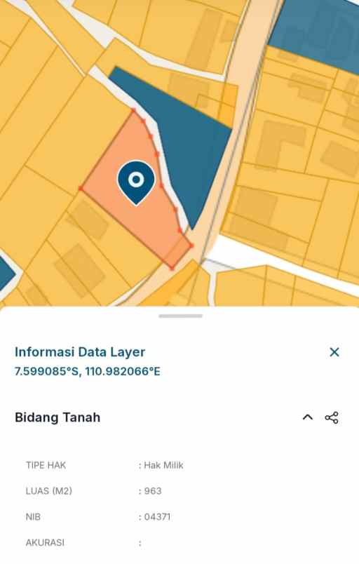 tanah pekarangan bejen karanganyar
