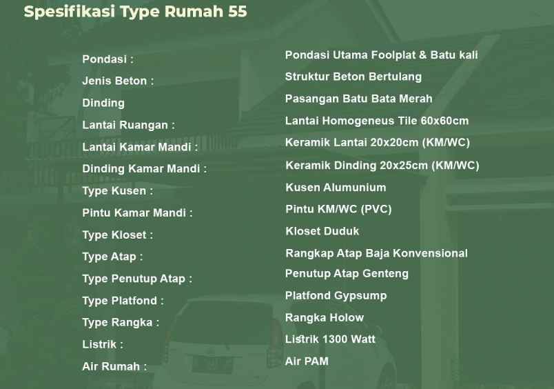 type 55 120 jamrud residence ungaran timur