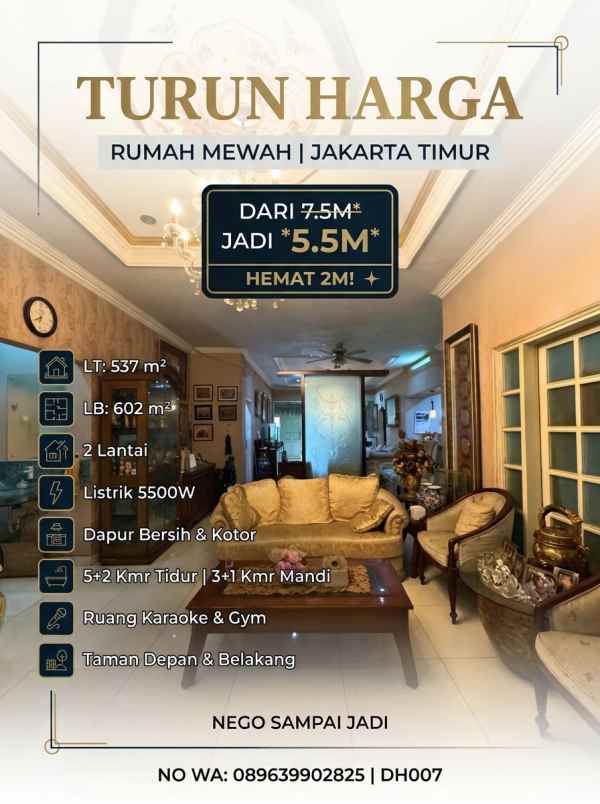 banting harga rumah mewah di batu ampar condet jaktim