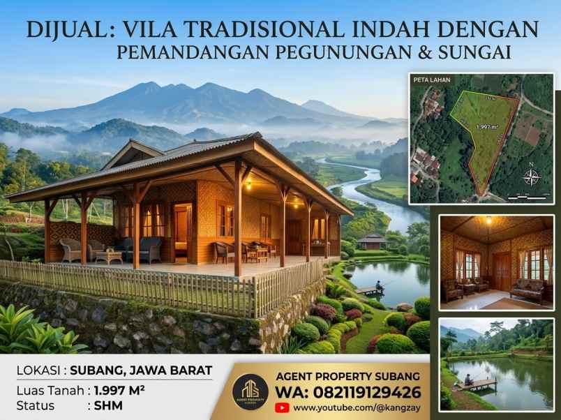 bila dan kolam ikan dekat sungai subang jawa barat