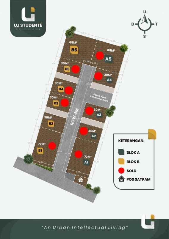 dijual kost ui kukusan beji