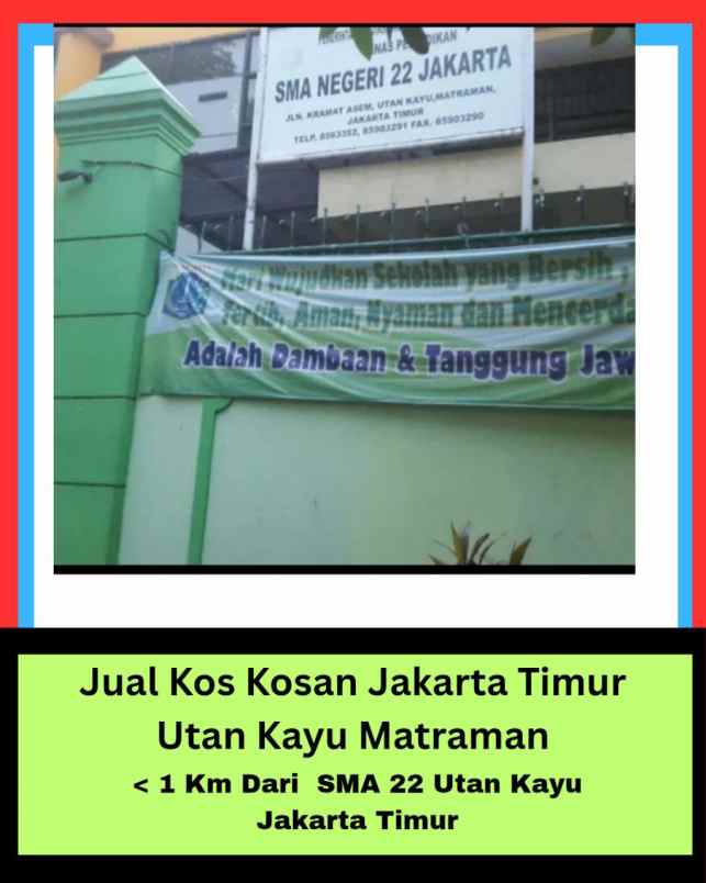 dijual kost utan kayu