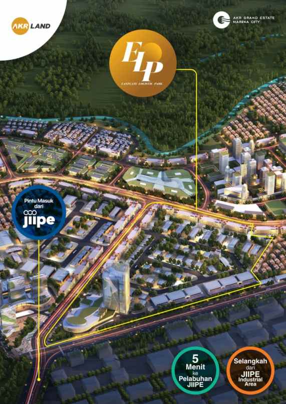 dijual ruko gudang kantor akr grand estate marina