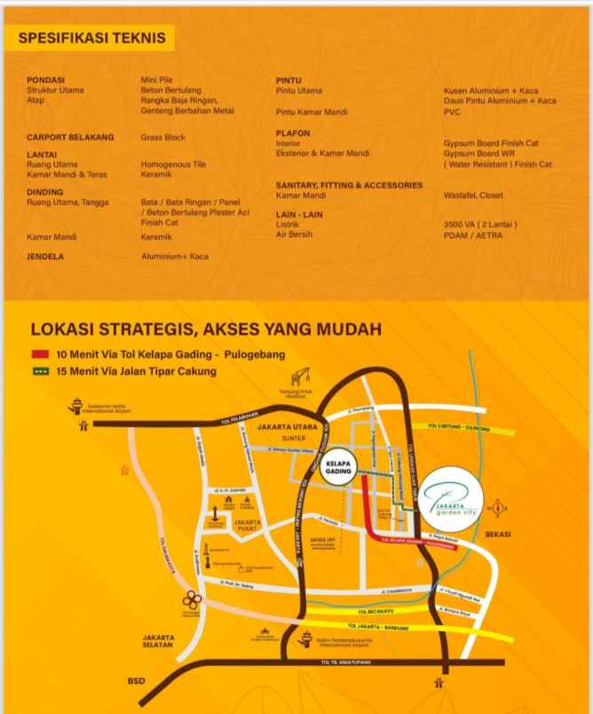 dijual ruko gudang kantor jakarta garden city