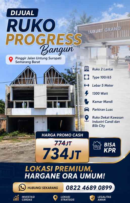 dijual ruko gudang kantor untung suropati