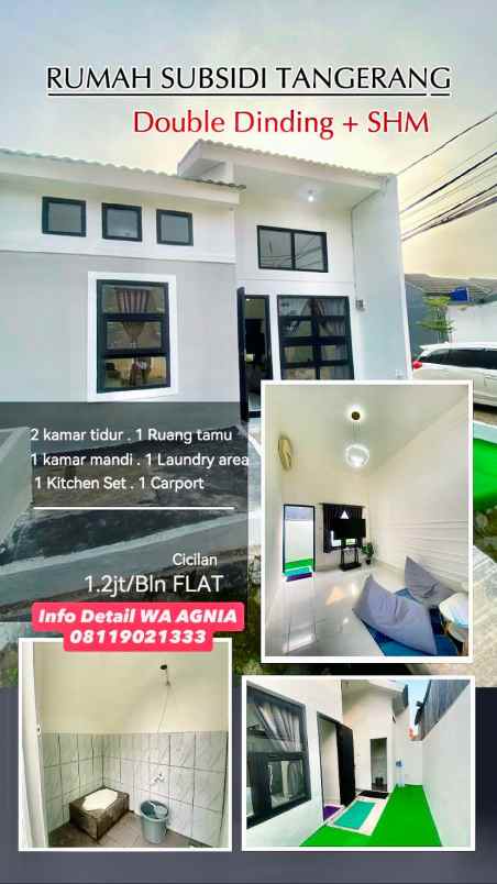 dijual rumah jalan raya megu cisoka