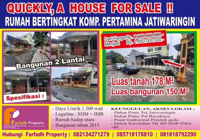 dijual rumah jatiwaringin asri bekasi