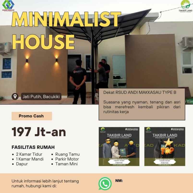 dijual rumah jl jati putih bumi harapan