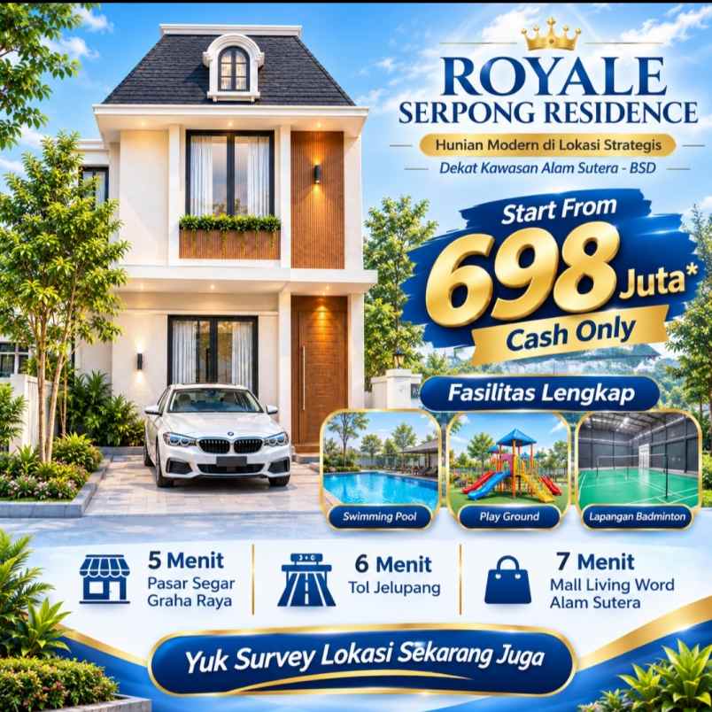 dijual rumah jl raya jelupang pondok jagung
