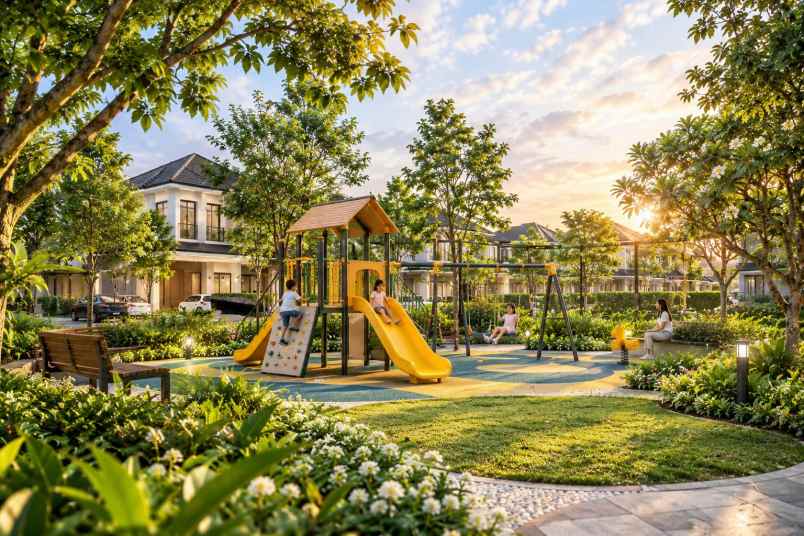 dijual rumah jl raya jelupang pondok jagung