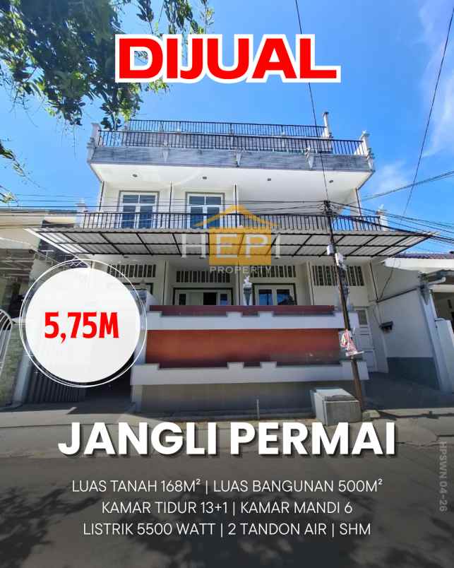 dijual rumah kos di jangli permai semarang
