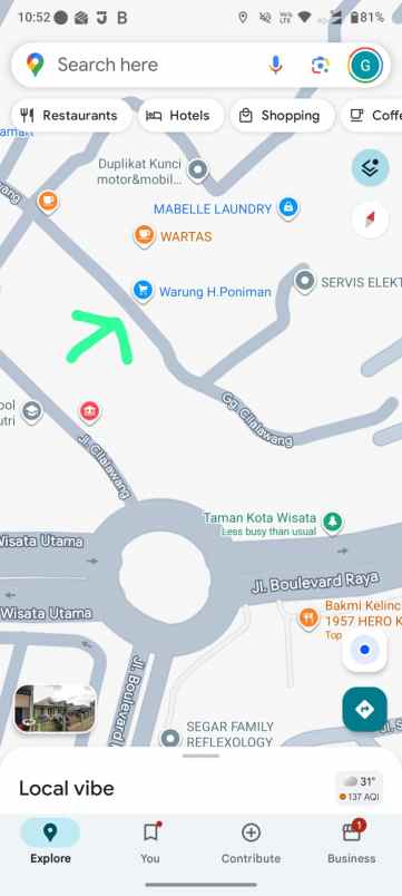 dijual rumah kota wisata