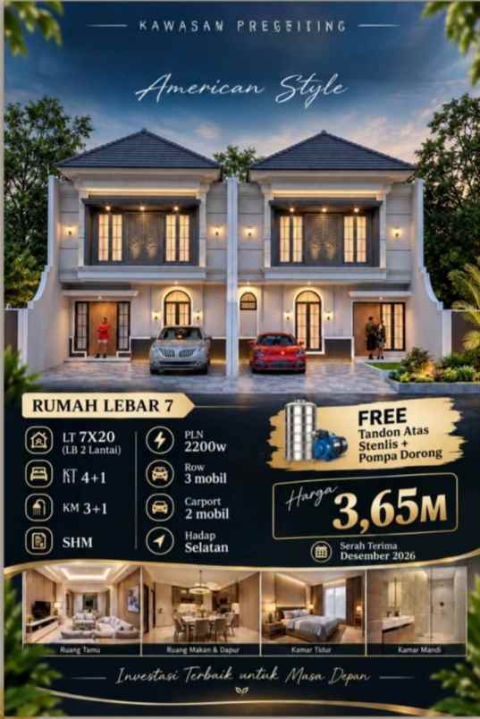 dijual rumah manyar kertoadi