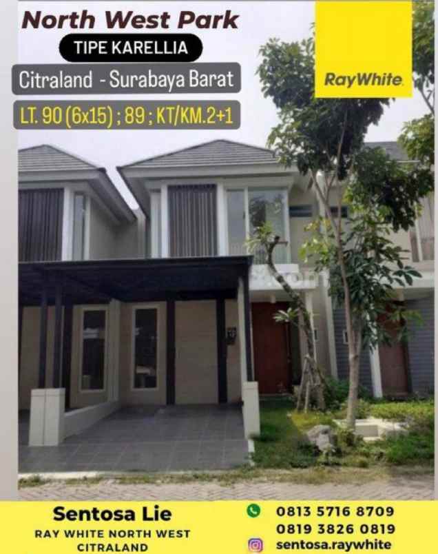 Dijual Rumah North West Park Citraland Surabaya Barat -kamar Tidur 2 1
