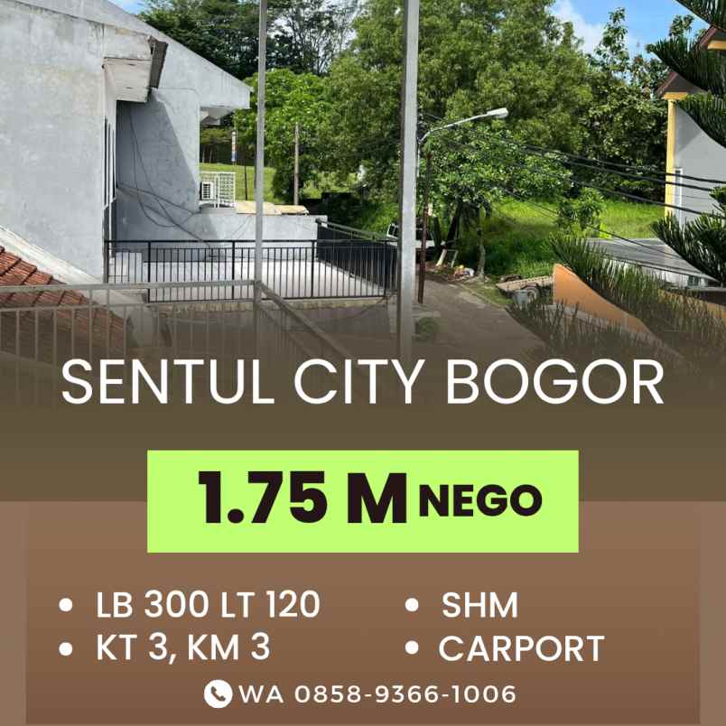 dijual rumah sentul city