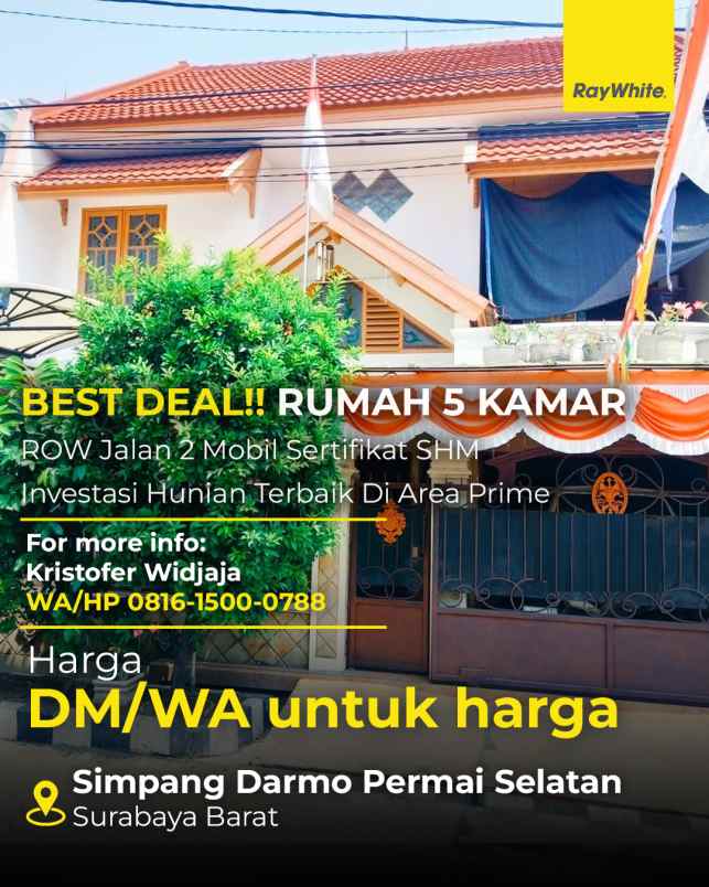 dijual rumah simpang darmo permai selatan