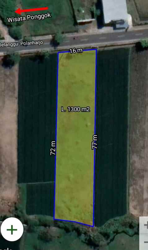dijual tanah dekat wisata air ponggok