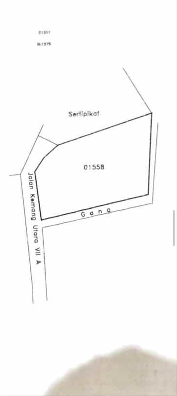 dijual tanah di kemang utara