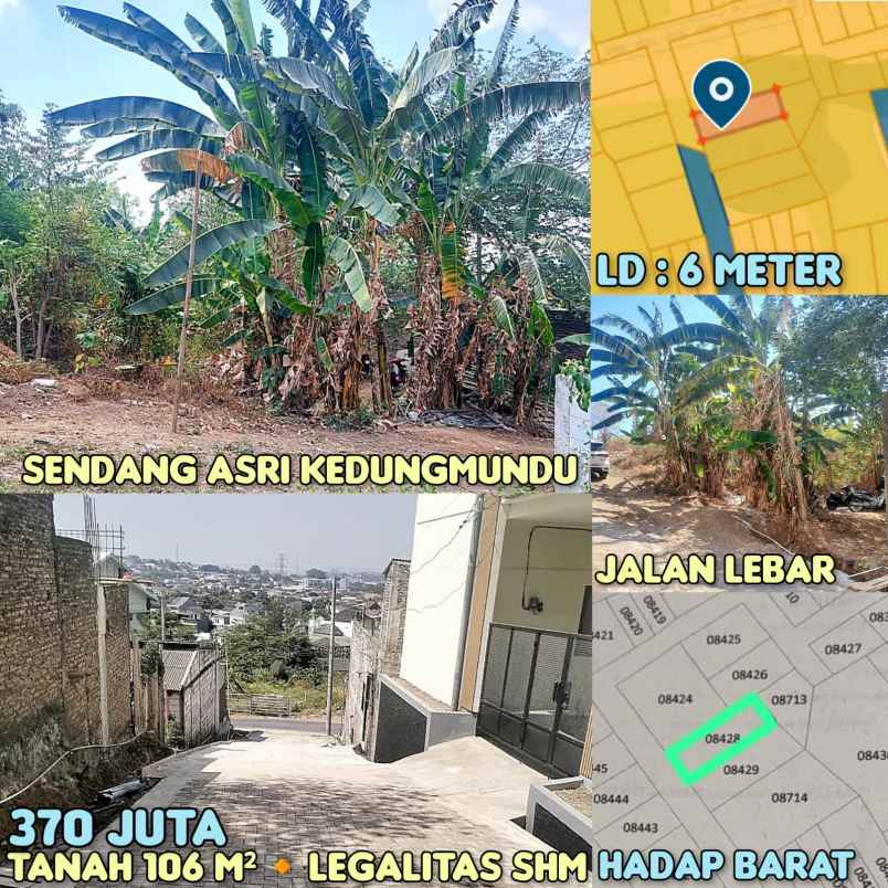 dijual tanah di sendang asri kedungmundu semarang