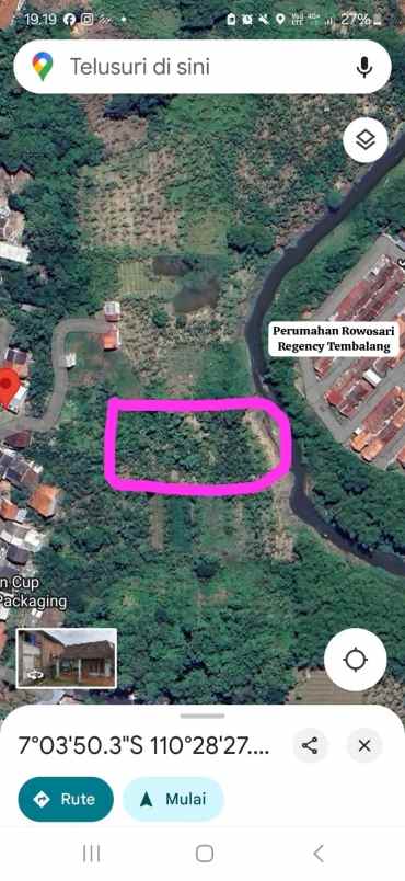 dijual tanah di sumberjo meteseh tembalang semarang