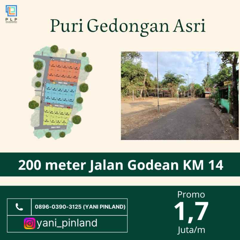 dijual tanah gedongan sumberagung