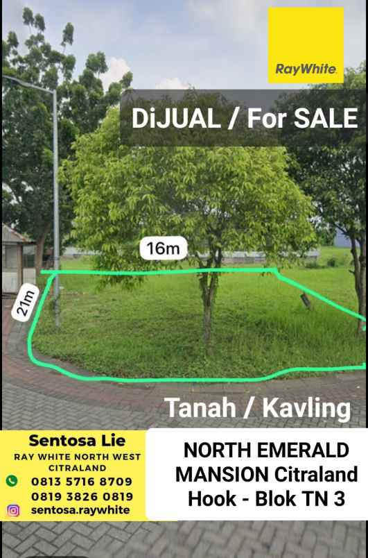 dijual tanah jalan north emerald mansion