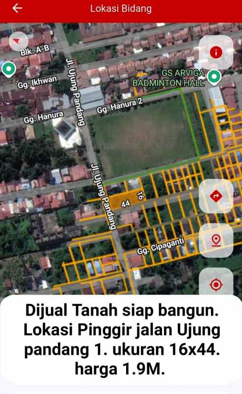 dijual tanah jalan ujung pandang 1