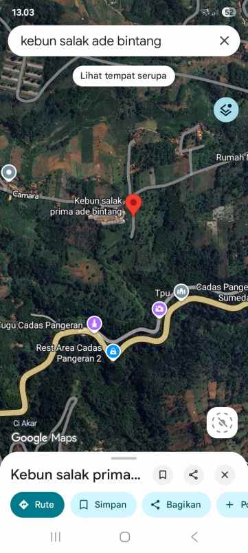 dijual tanah jl lembur sawah cigendel