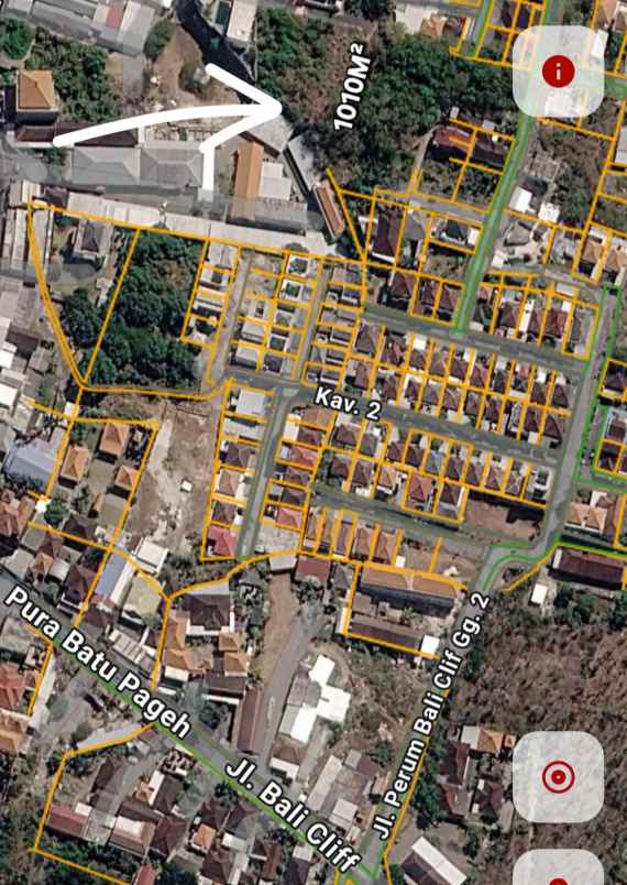 dijual tanah jl pura batu pageh