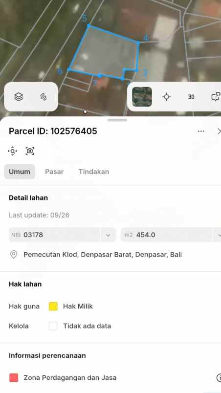dijual tanah jl raya imam bonjol