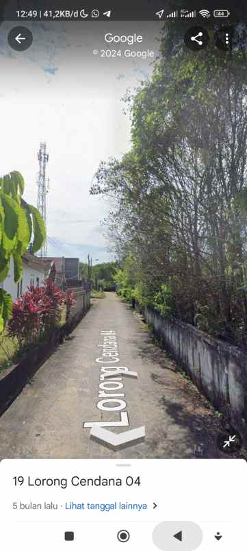 dijual tanah jln hasanudin lorong cendana 4