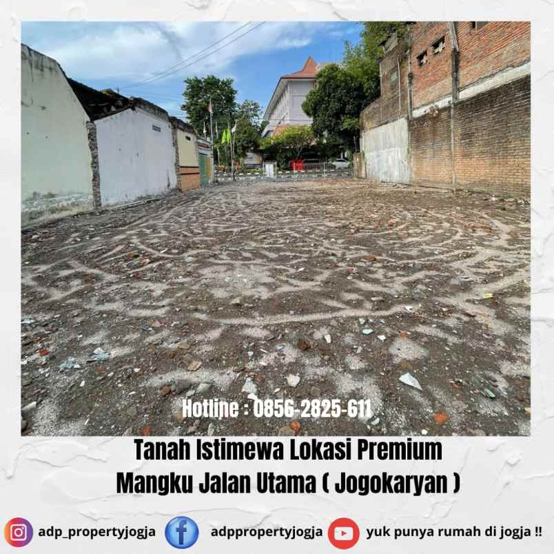 Tanah Premium Super Cantik Istimewa Mangku Jalan Utama Jogokaryan