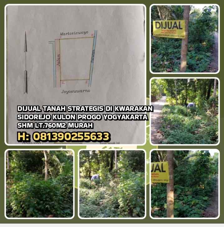 dijual tanah kwarakan sidorejo lendah