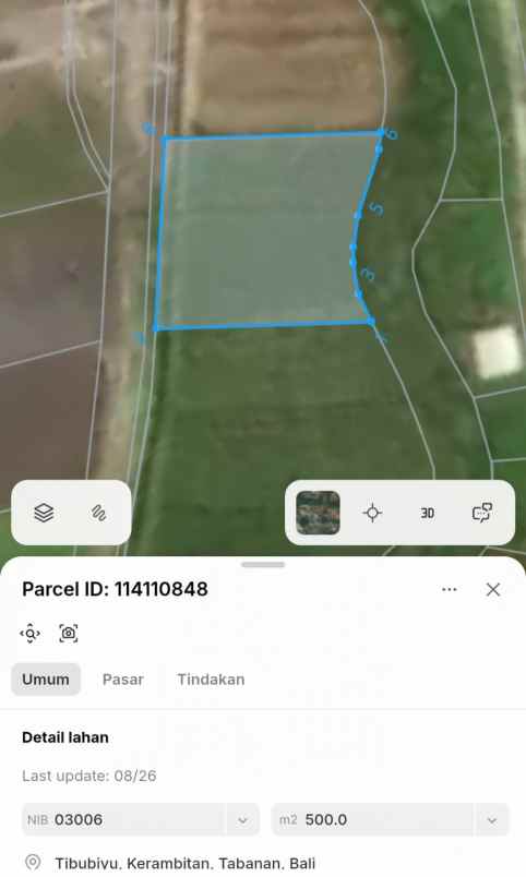 dijual tanah murah hadap barat view pantai sunset