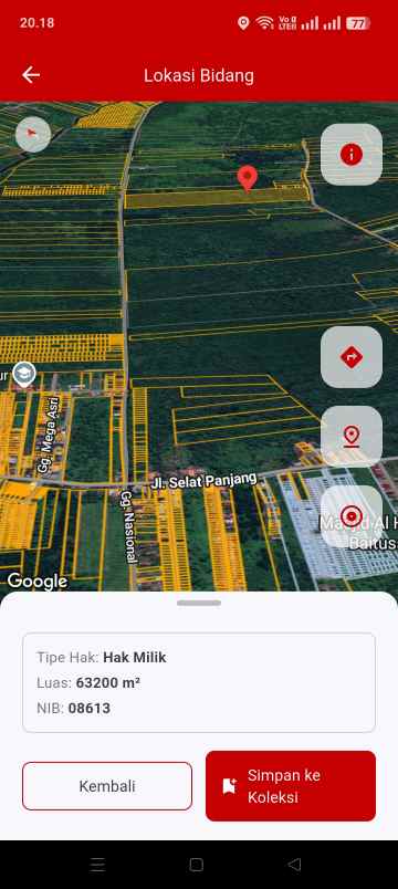 dijual tanah parit ayub