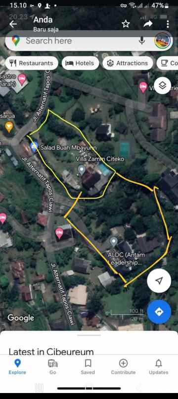 dijual villa cisarua