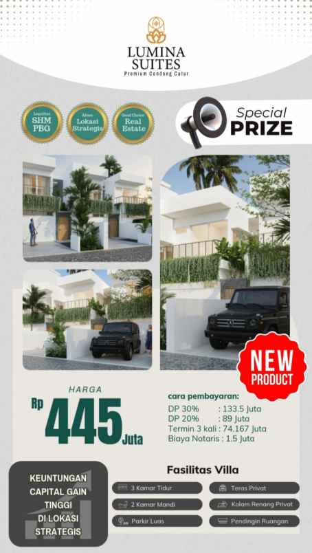 dijual villa gempol condongcatur depok