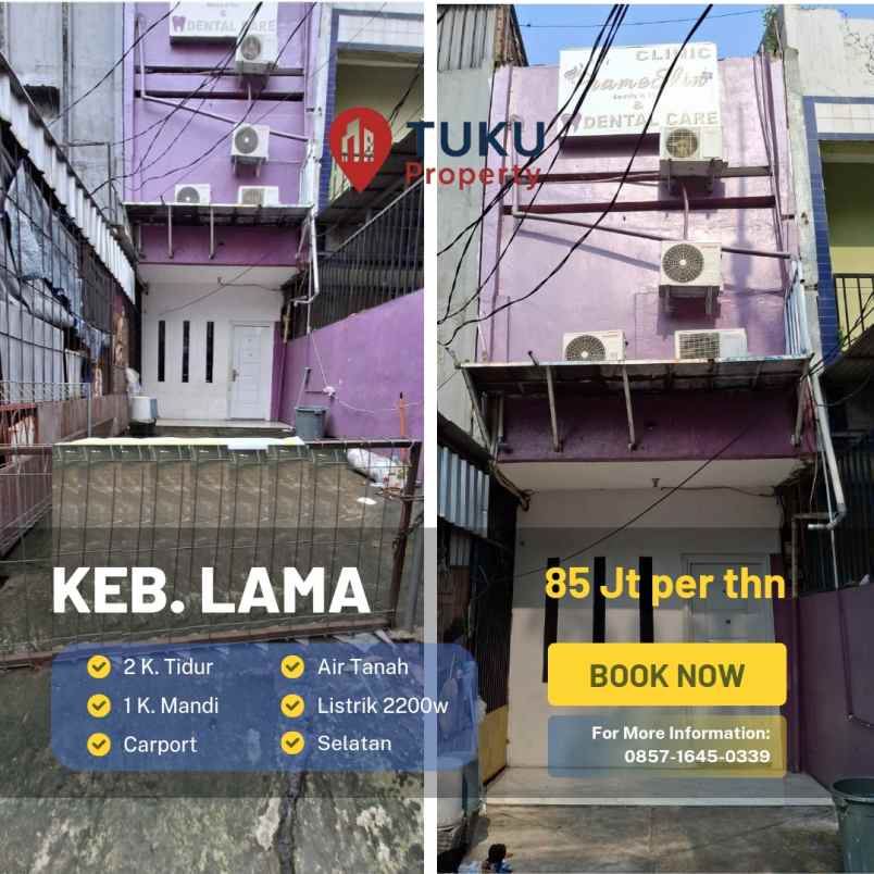 disewakan murah ruko 3 lt di kebayoran lama jaksel