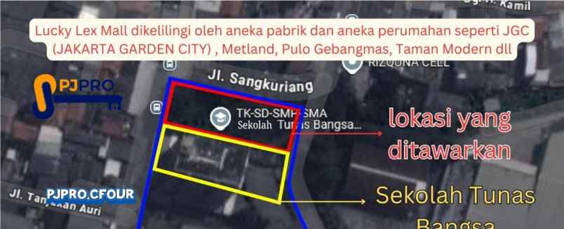 disewakan tanah cakung