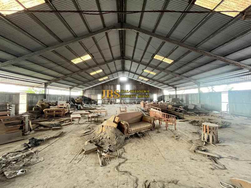 gudang dijual di daerah mabar jalan suasa tengah metal