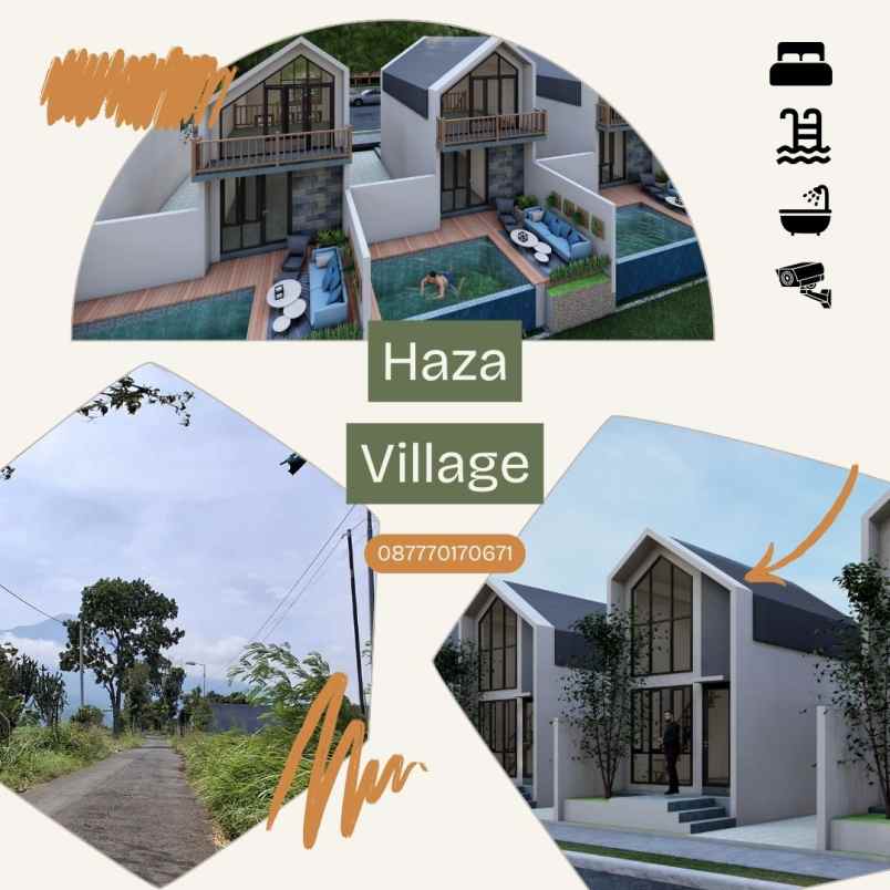 haza village kawasan pacet 355 jt an free private pool
