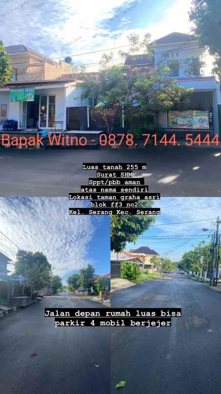 jual rumah taman graha asri