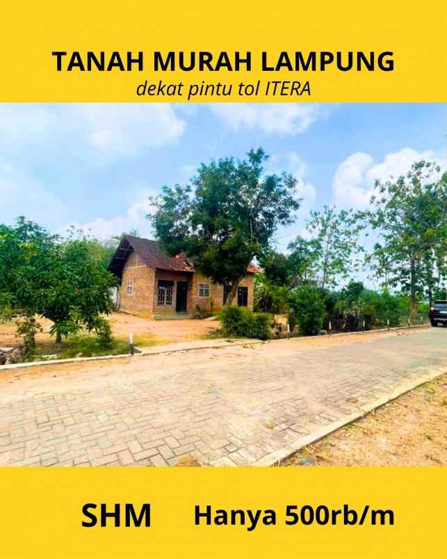 jual tanah shm lampung selatan dekat exit tol