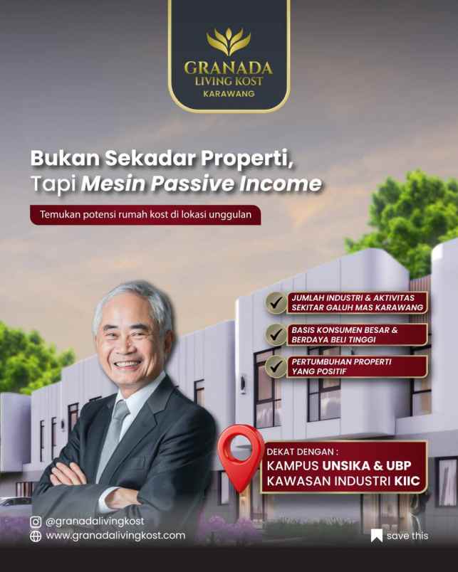 rukos strategis dekat kawasan industri dan kampus