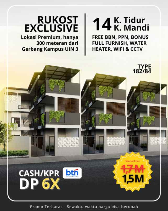 rukost terbaru di dekat kampus uin 3 malang